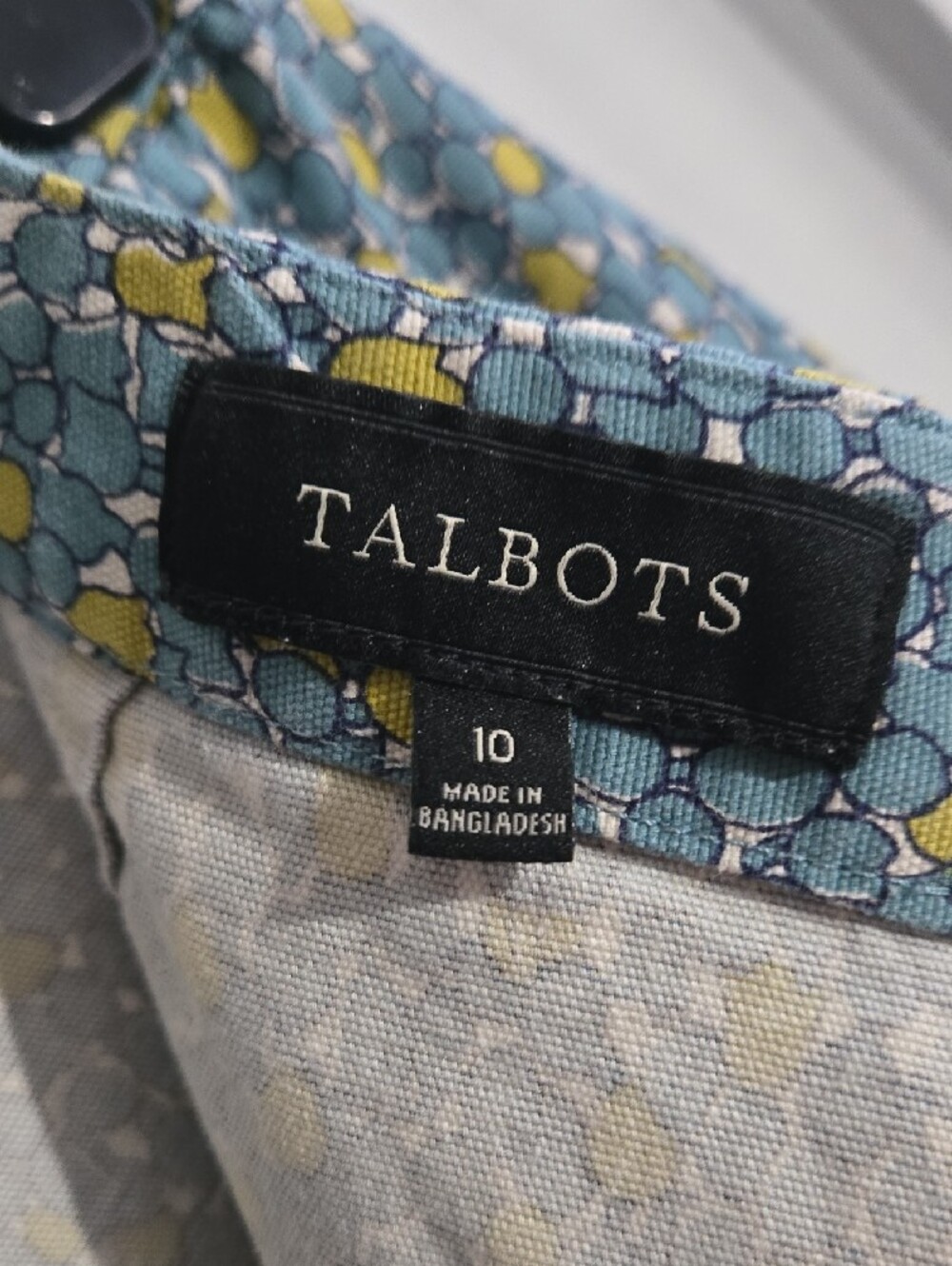 Talbots Teal Mini Skirt with Yellow Accents. - Picture 9 of 11